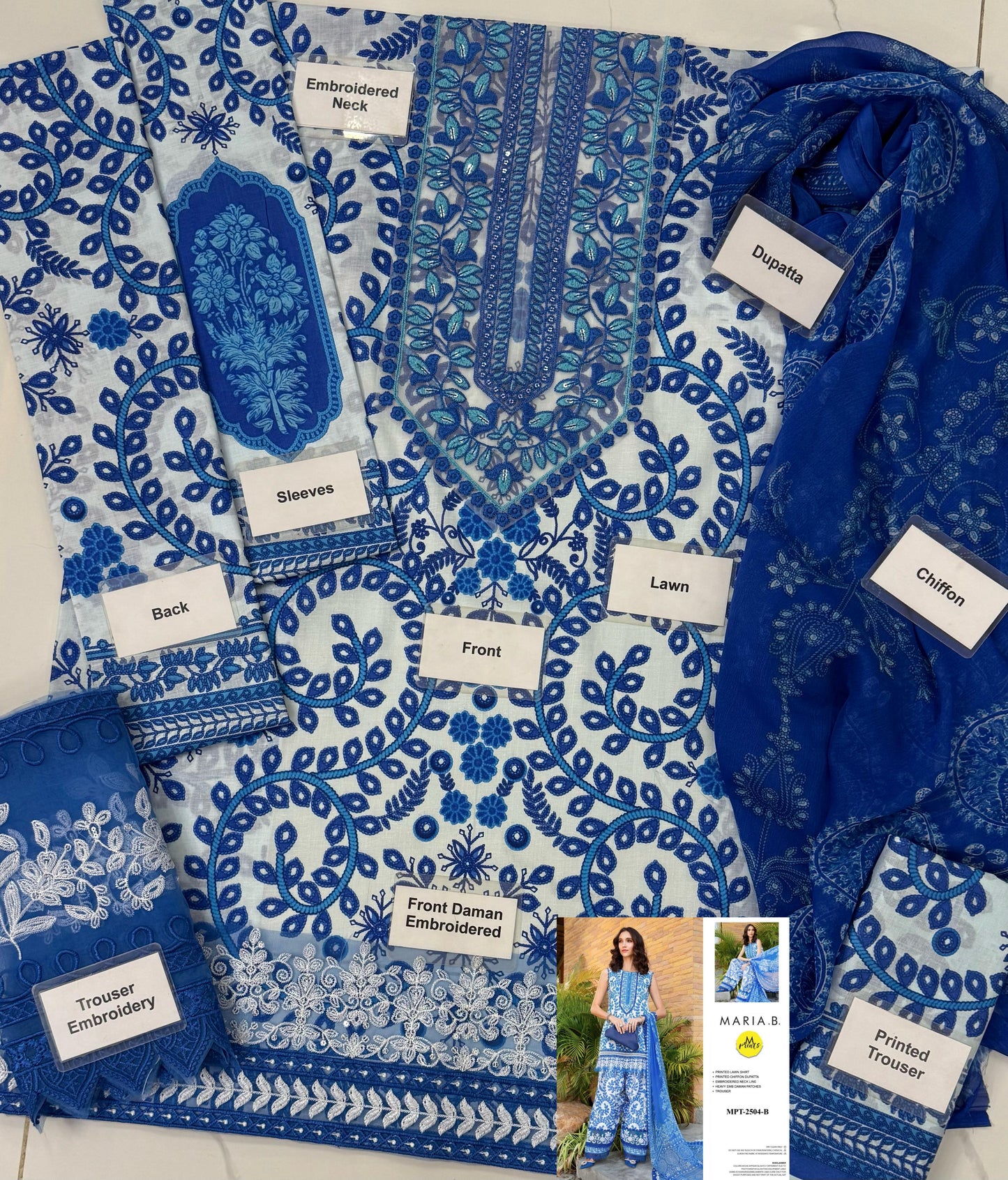3PC LAWN UNSTICHED EMBROIDED PATCHWORK 01
