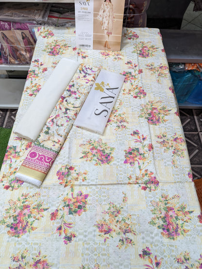 3PC LAWN UNSTICH SYA 6 SUITS BUNDLE