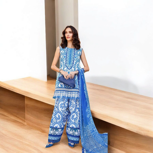 3PC LAWN UNSTICHED EMBROIDED PATCHWORK 01